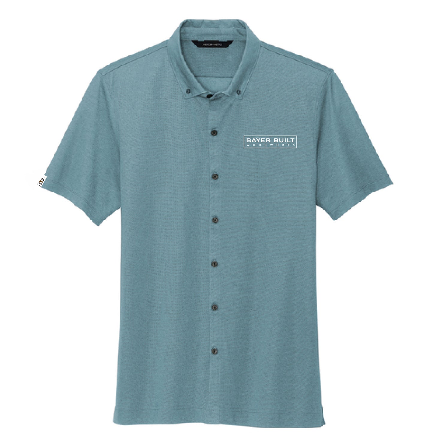 Bayer Built Seasonal Mercer+Mettle® Stretch Pique Full-Button Polo