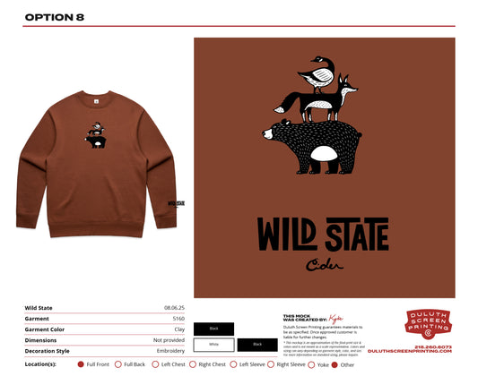 Wild State Unisex Relax Crew 5160