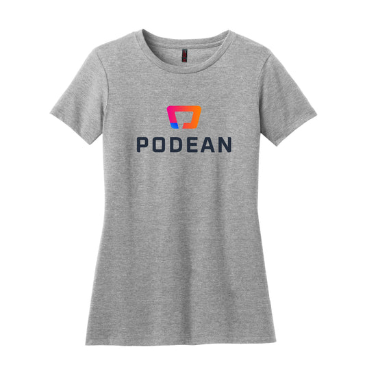 Podean Larger Logo Women's Perfect Blend CVC Tee