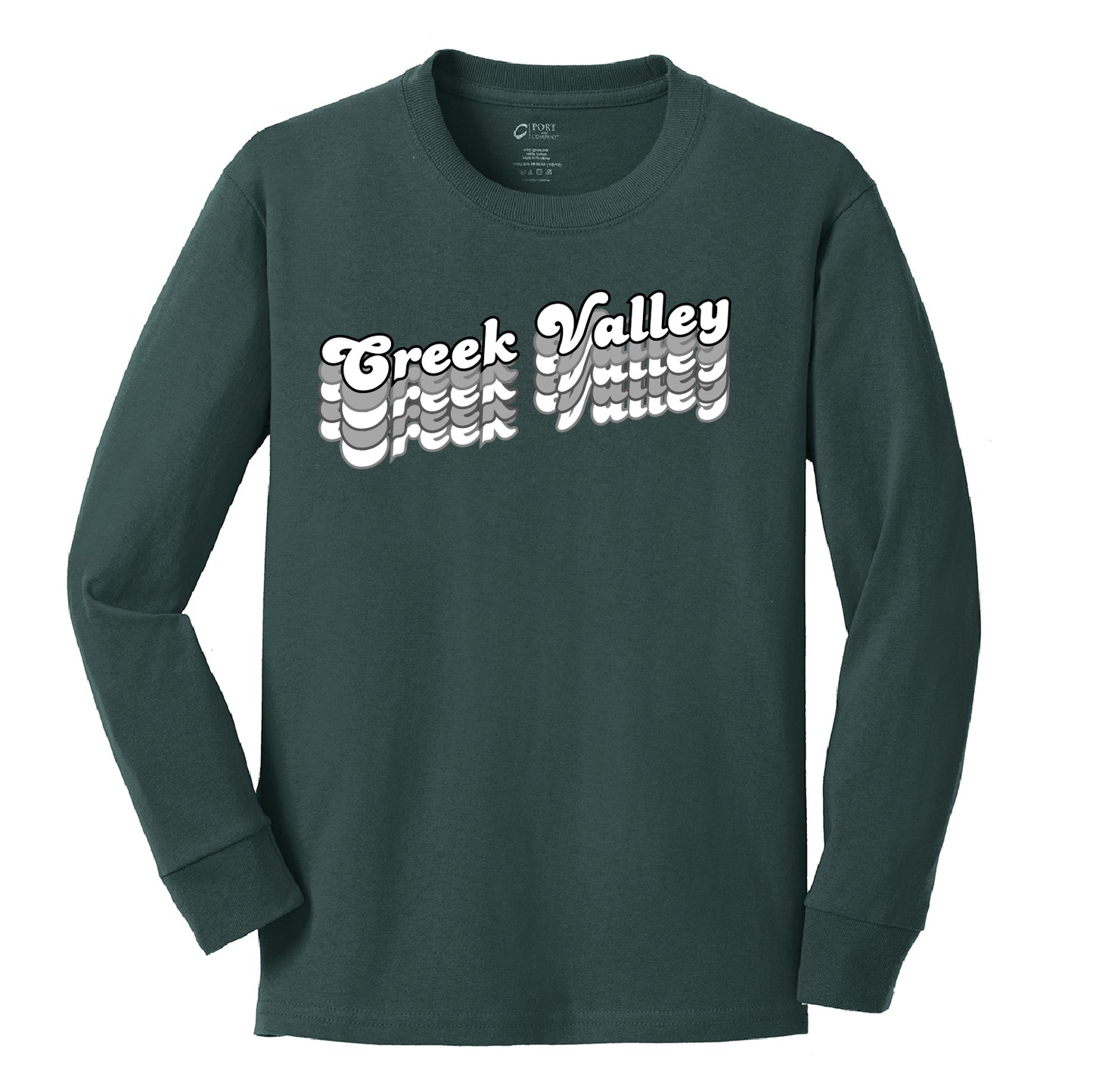 Creek Valley Youth Long Sleeve Core Cotton Tee Repeat