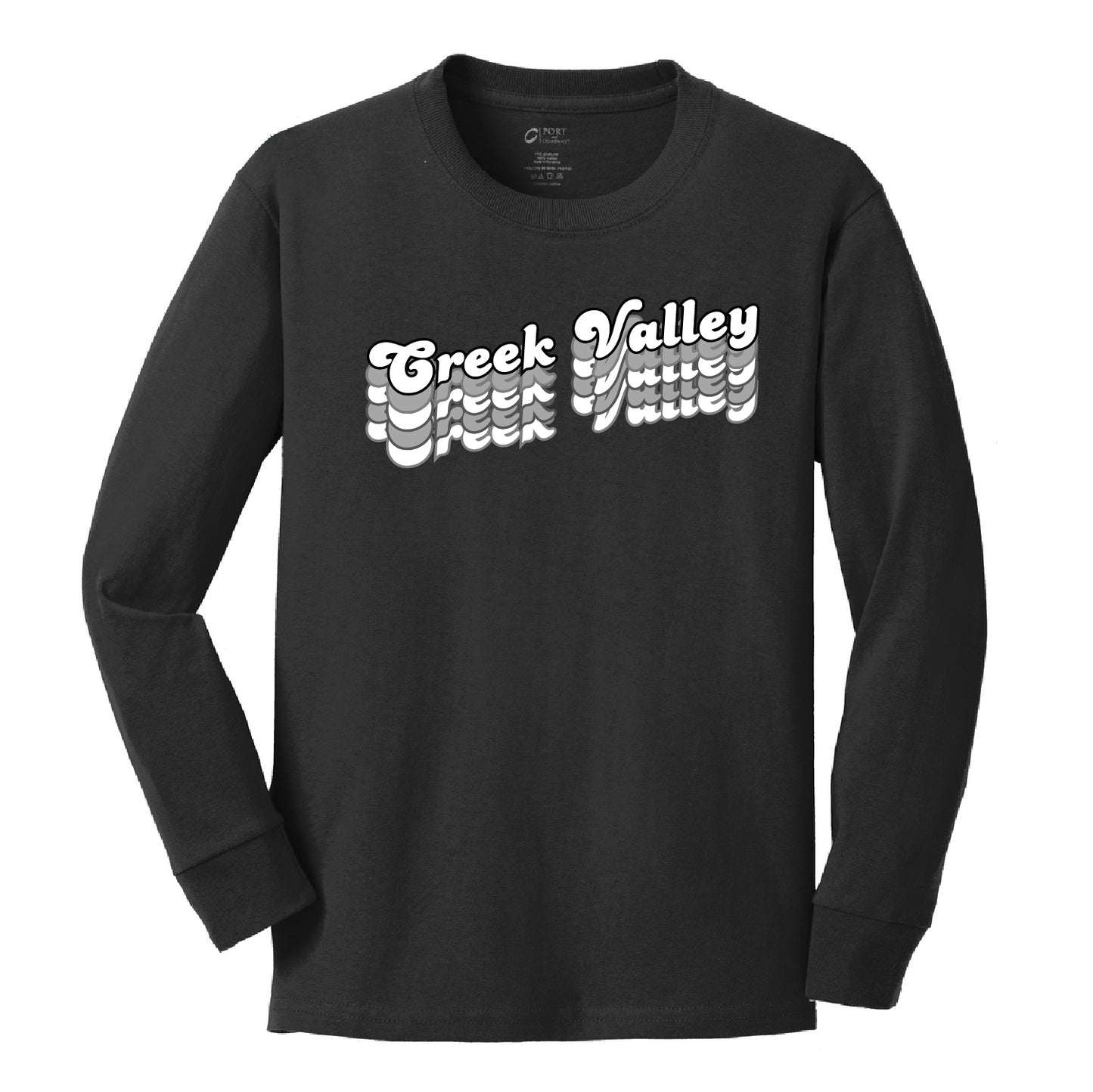 Creek Valley Youth Long Sleeve Core Cotton Tee Repeat