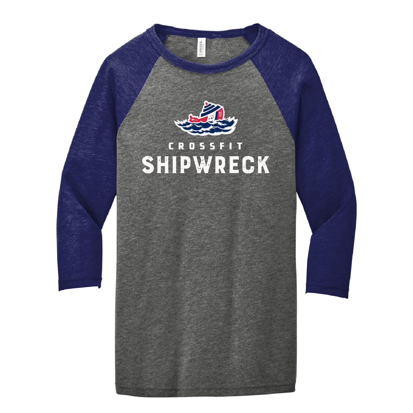 Crossfit Shipwreck Unisex 3/4-Sleeve Baseball Tee