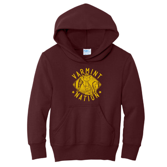 Varmint Nation Youth Core Fleece Pullover Hooded Sweatshirt