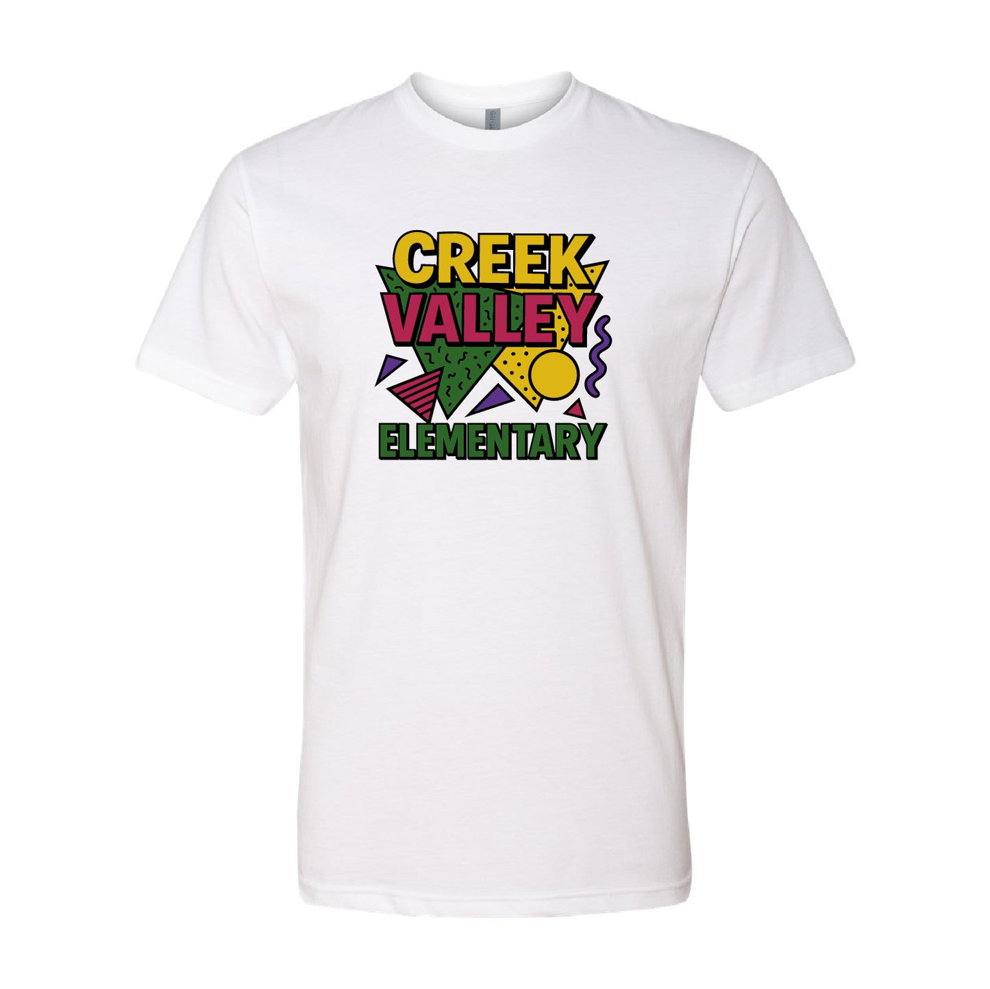 Creek Valley Elementary Unisex CVC Short Sleeve Crew 90s Theme