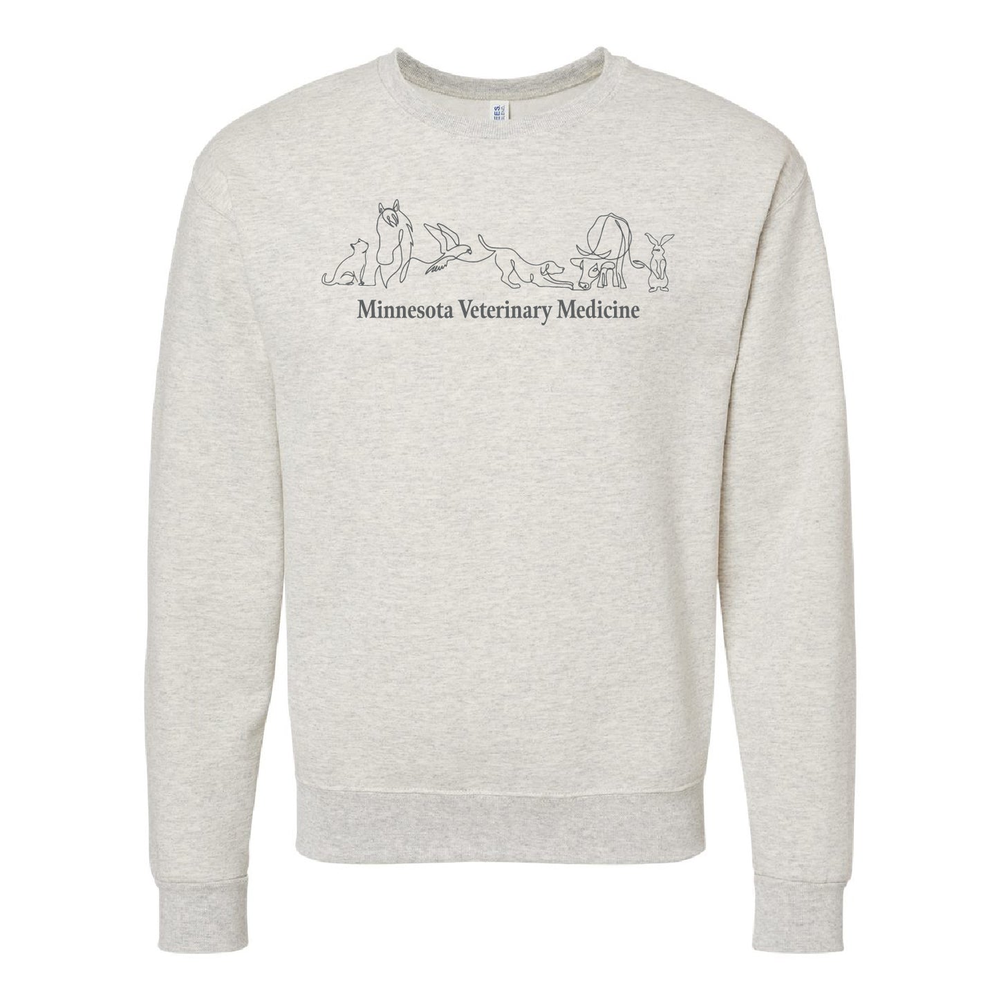 U of M Vet Med Fine Line Crewneck Sweatshirt - Embroidered