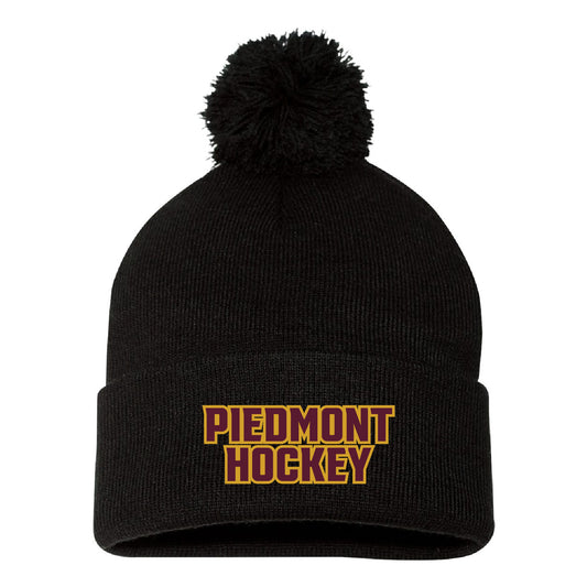 Piedmont Hockey Pom-Pom Cuffed Beanie