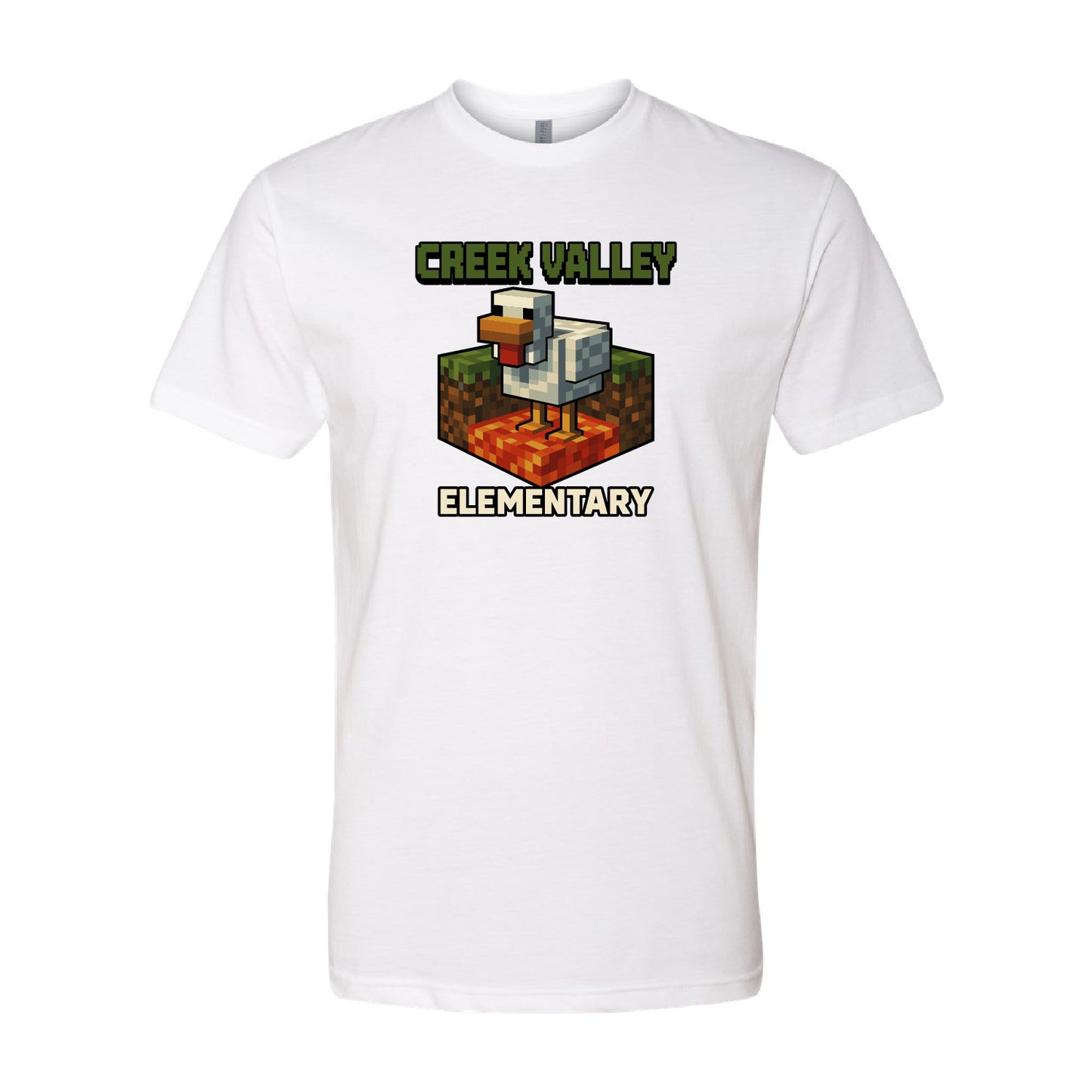 Creek Valley Elementary Unisex CVC Short Sleeve Crew Lava Chicken