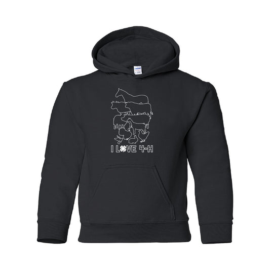 4-H Youth Hooded Sweatshirt Animals
