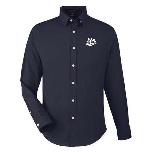 Brightwater Health Men's CrownLux Performance® Spencer Poplin Dress Shirt