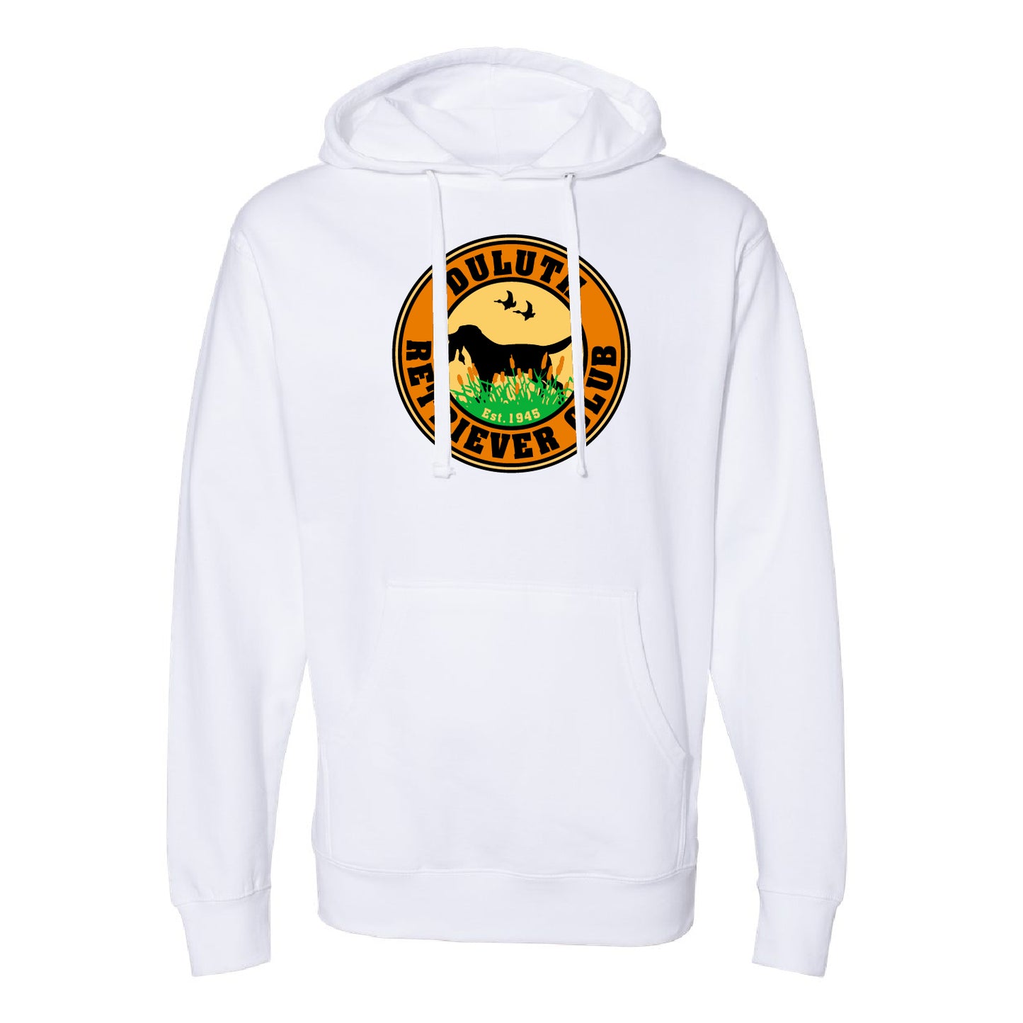 Duluth Retriever Club Unisex Midweight Hooded Sweatshirt (Full Front)