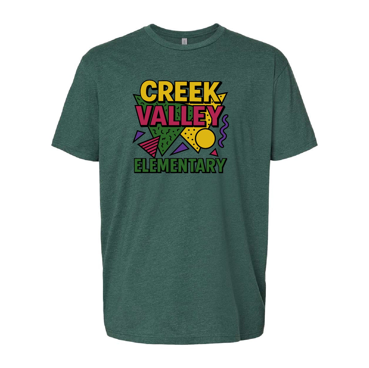 Creek Valley Elementary Unisex CVC Short Sleeve Crew 90s Theme