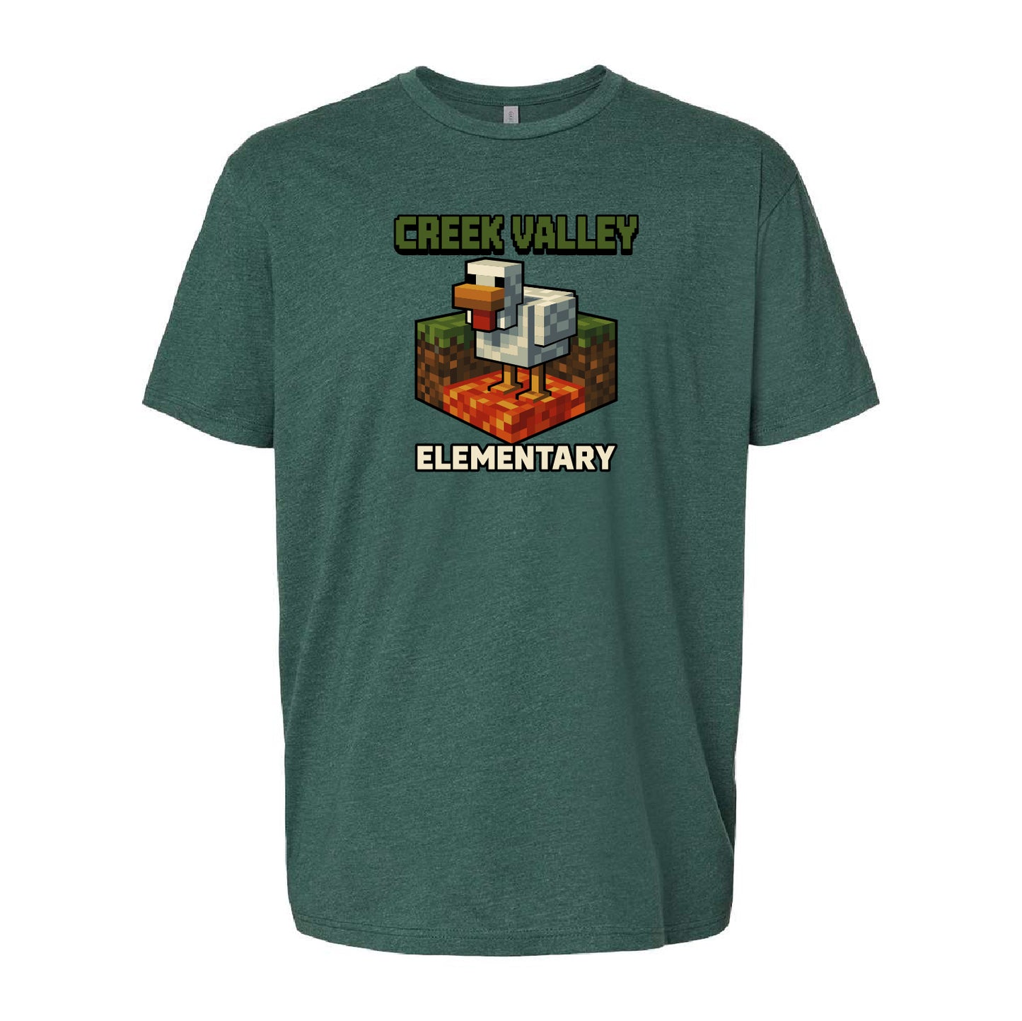 Creek Valley Elementary Unisex CVC Short Sleeve Crew Lava Chicken