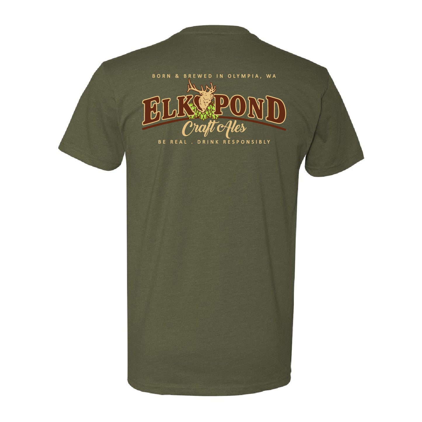 Elk Pond Craft Ales Unisex CVC Short Sleeve Crew (Full Back)