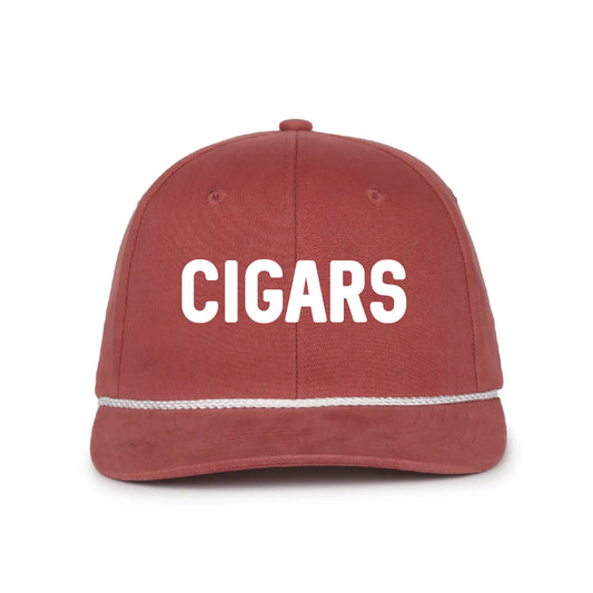 Cigars and Baseball Outdoor Cap Modern Solid Cap with Cord