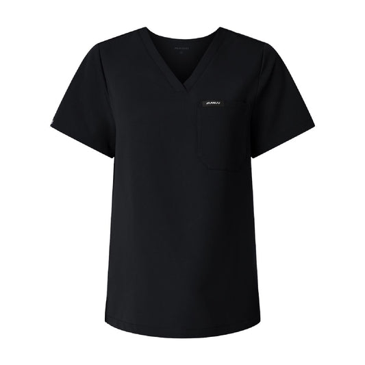 Jaanuu Women's Rhena Essential 1-Pocket Scrub V-Neck Top
