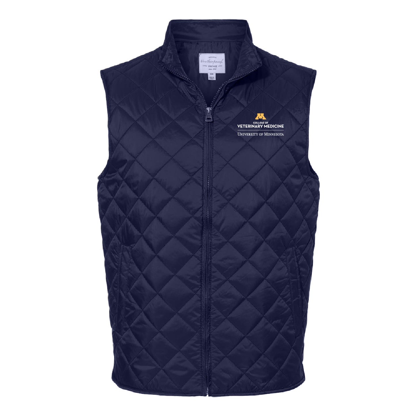 U of M Vet Med Unisex Vintage Diamond Quilted Vest