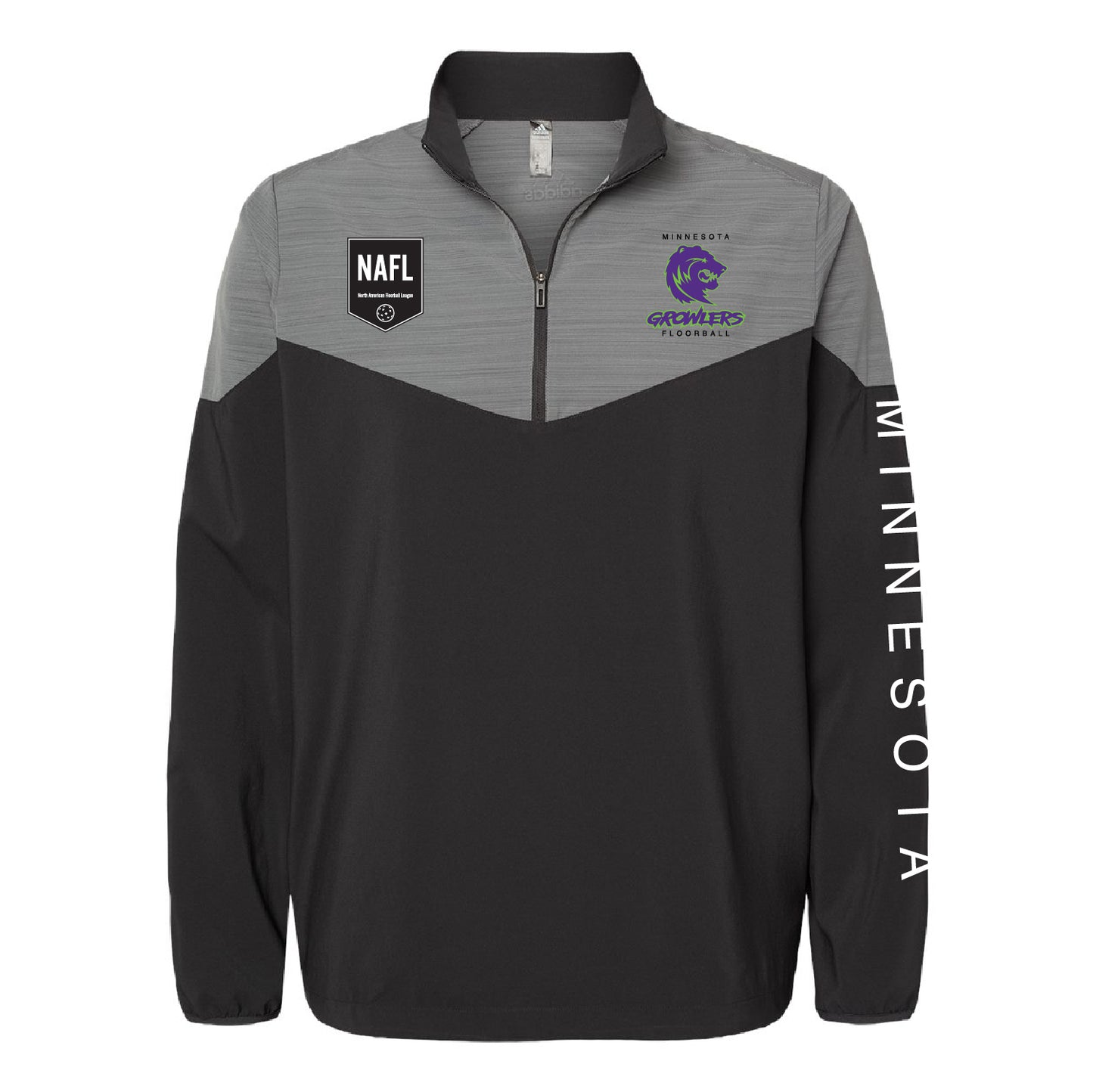 Growlers Floorball Heather Chevron Quarter-Zip Windshirt