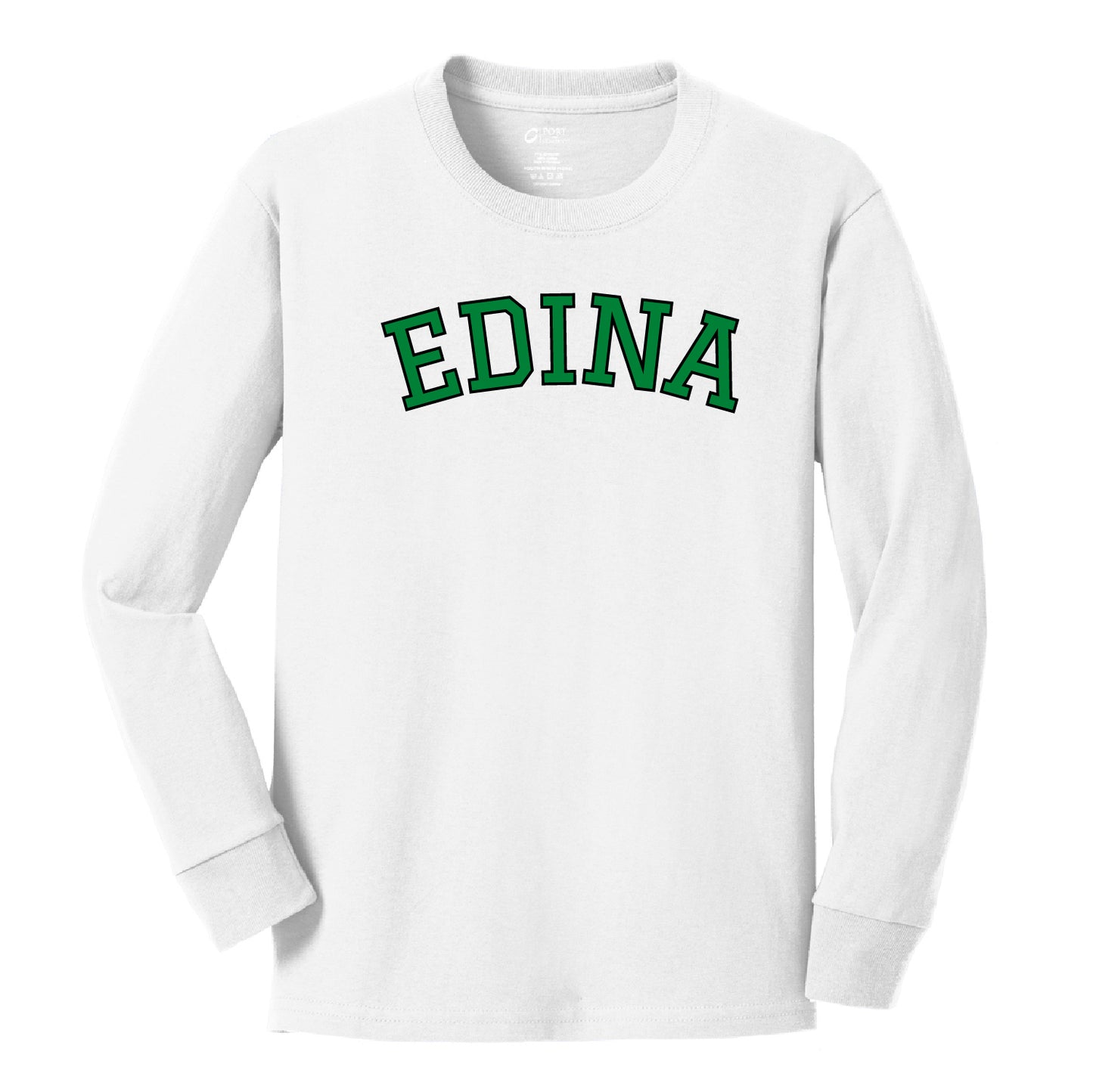 Creek Valley Youth Long Sleeve Core Cotton Tee Edina Curved