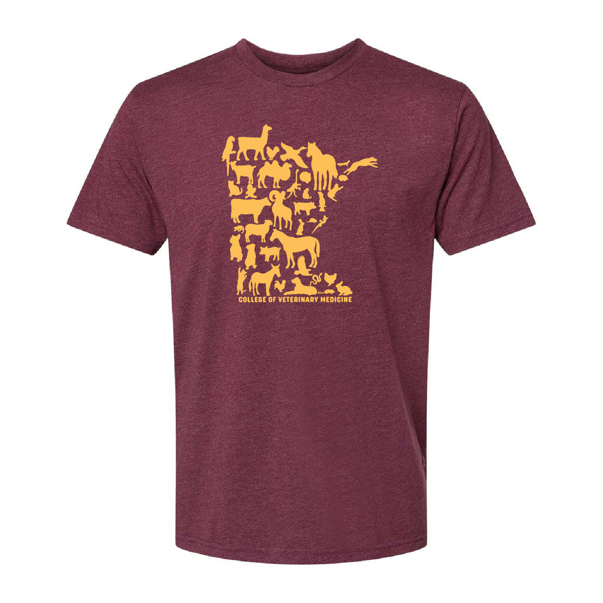 UMN CVM Unisex Short Sleeve Crew - State logo