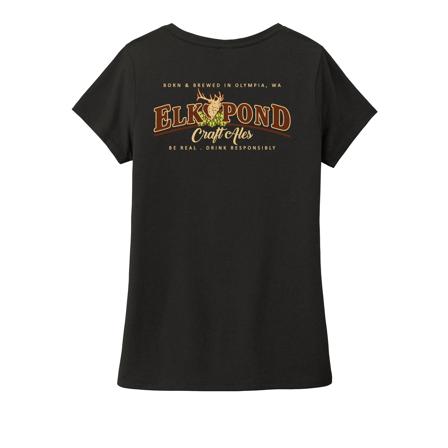 Elk Pond Craft Ales Women’s Perfect Tri ® V-Neck Tee (Full Back)