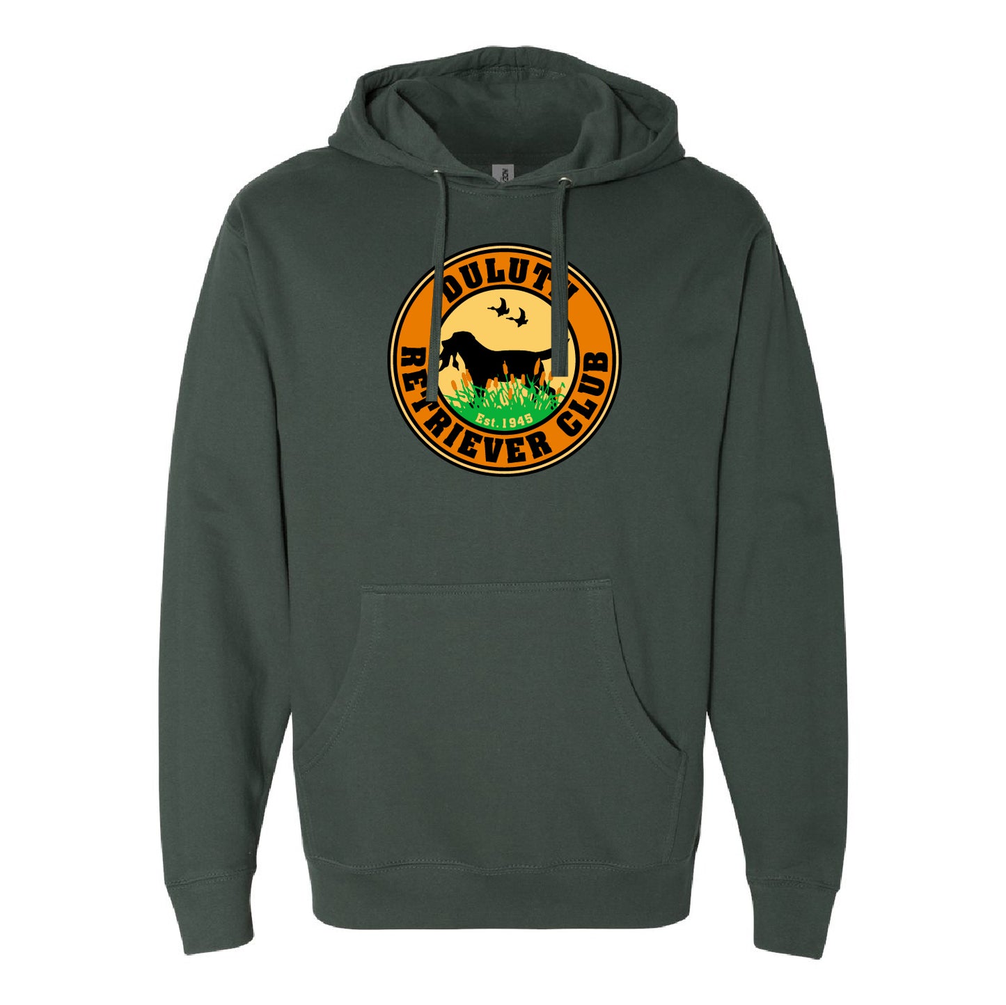 Duluth Retriever Club Unisex Midweight Hooded Sweatshirt (Full Front)