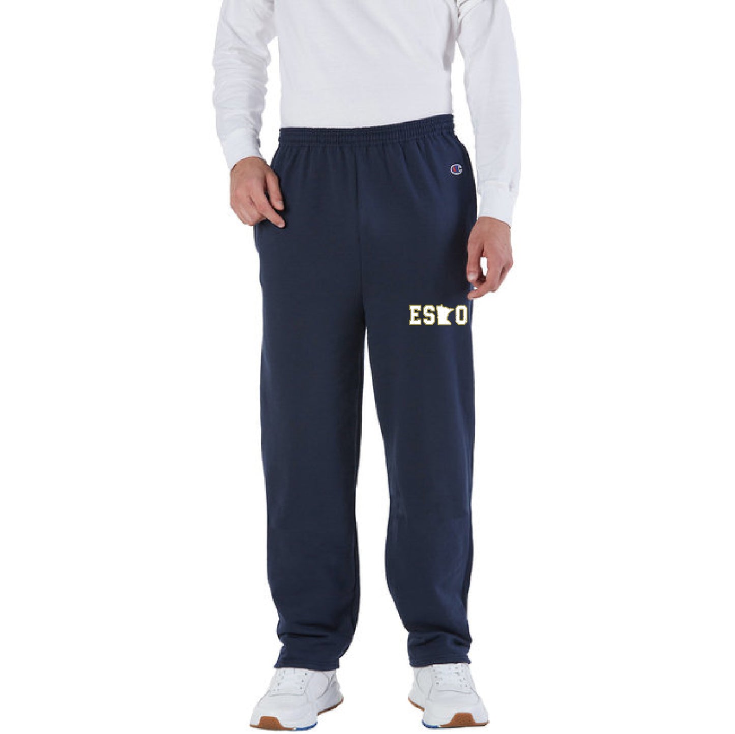 Esko Logo Champion Adult Powerblend® Open-Bottom Fleece Pant with Pockets