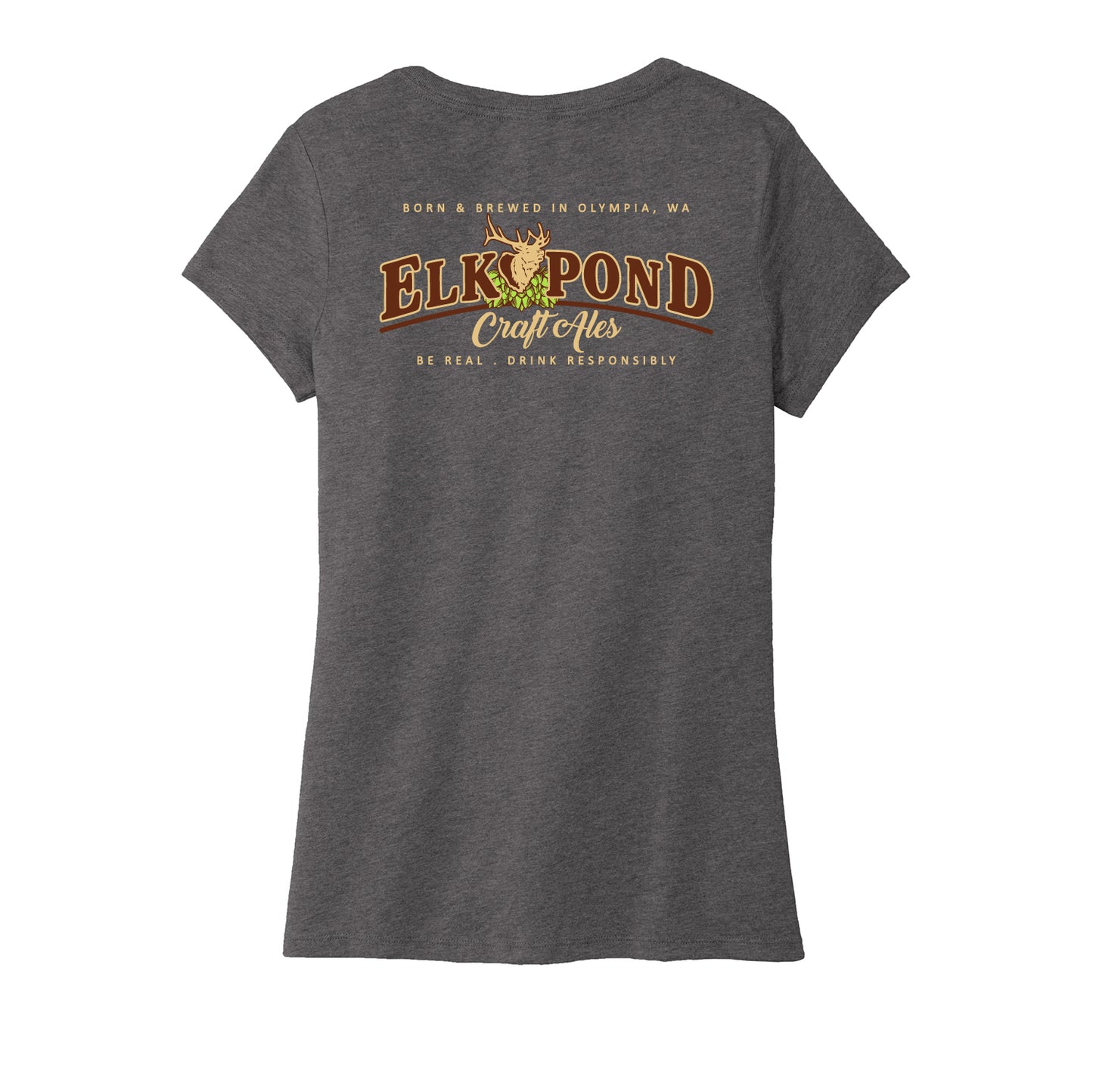 Elk Pond Craft Ales Women’s Perfect Tri ® V-Neck Tee (Full Back)