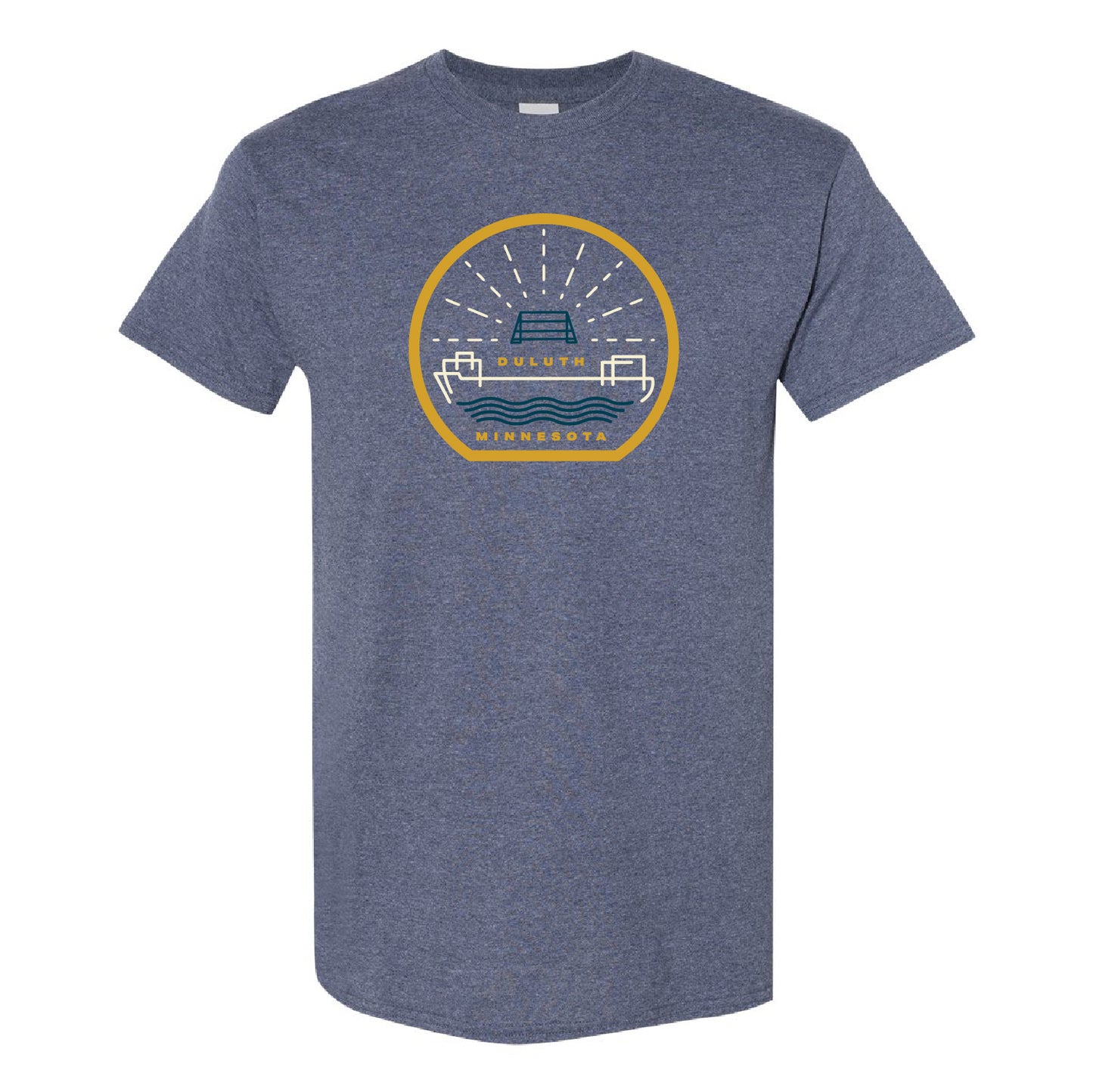 Ship Bridge Duluth Heavyblend Heather Navy T-shirt