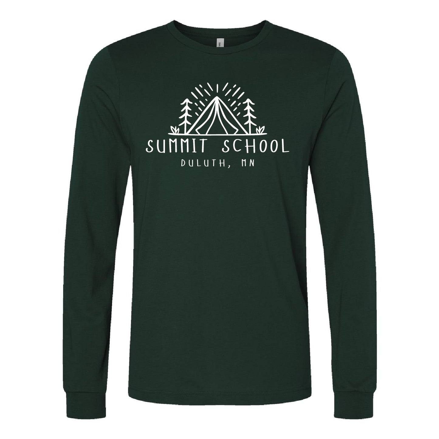 Summit School Unisex Jersey Long Sleeve Tee with White Print