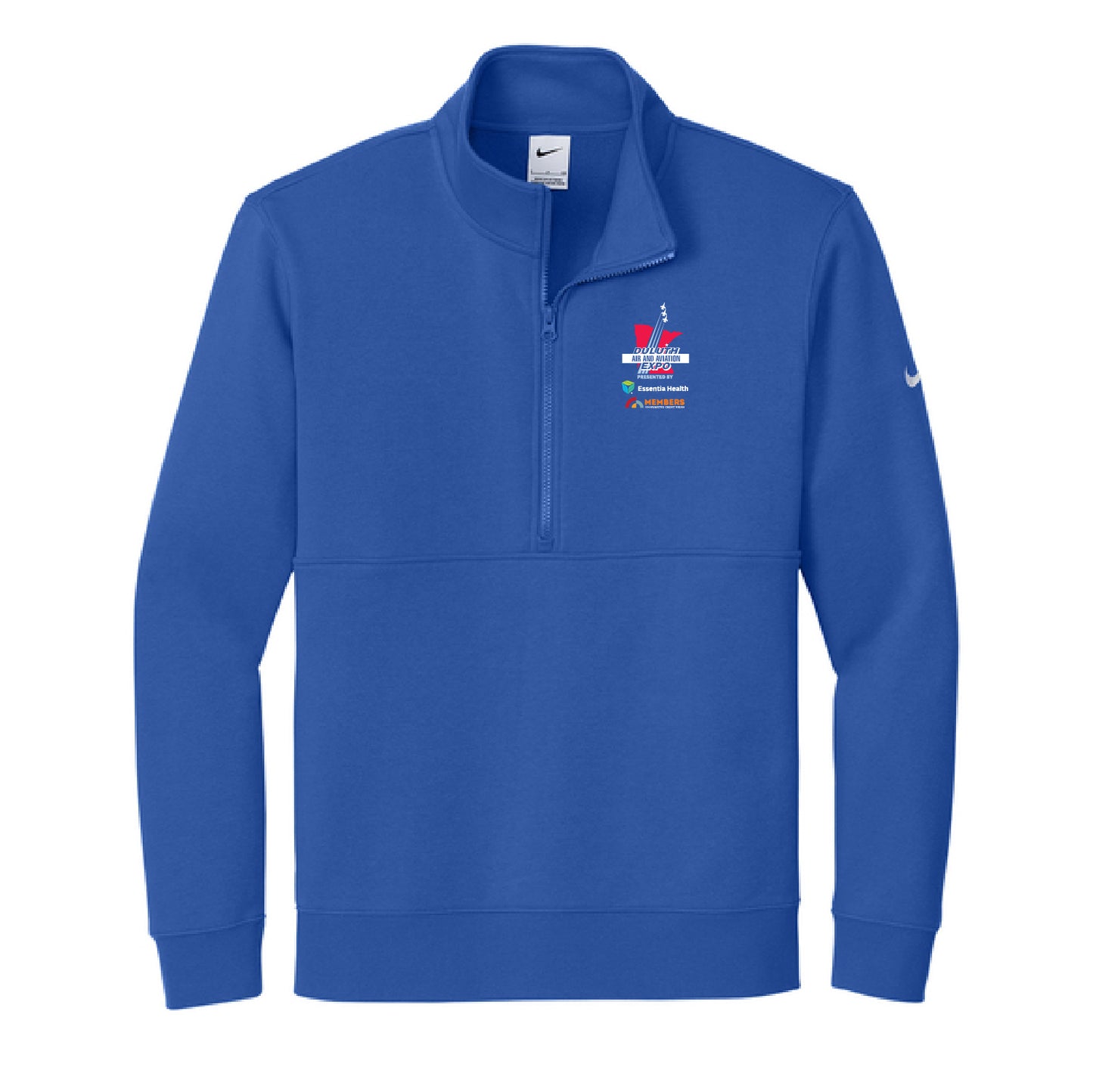 Duluth Airshow Board Member Nike Club Fleece Sleeve Swoosh 1/2-Zip