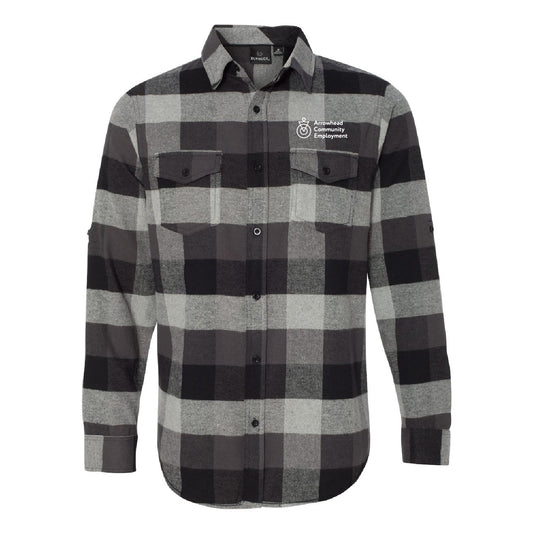 Arrowhead Community Employment Men's Yarn-Dyed Long Sleeve Flannel Shirt