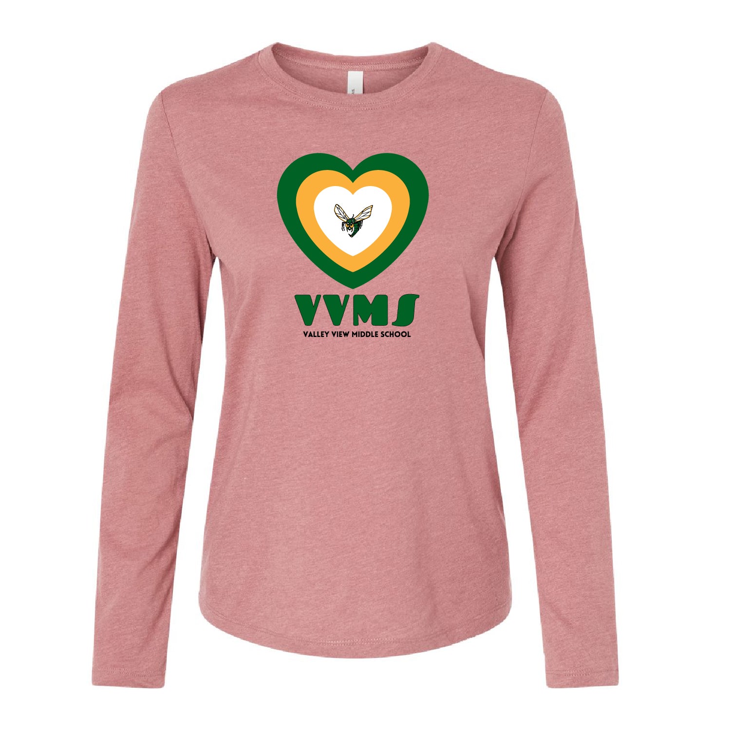 VVMS HEART LADIES LONG SLEEVE TEE