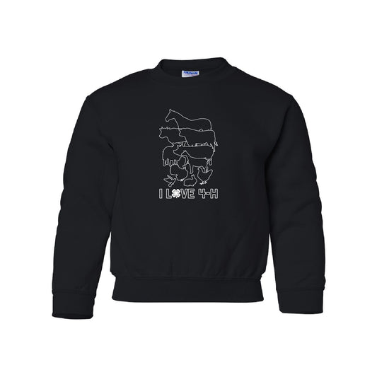 4-H Youth Crewneck Sweatshirt Animals