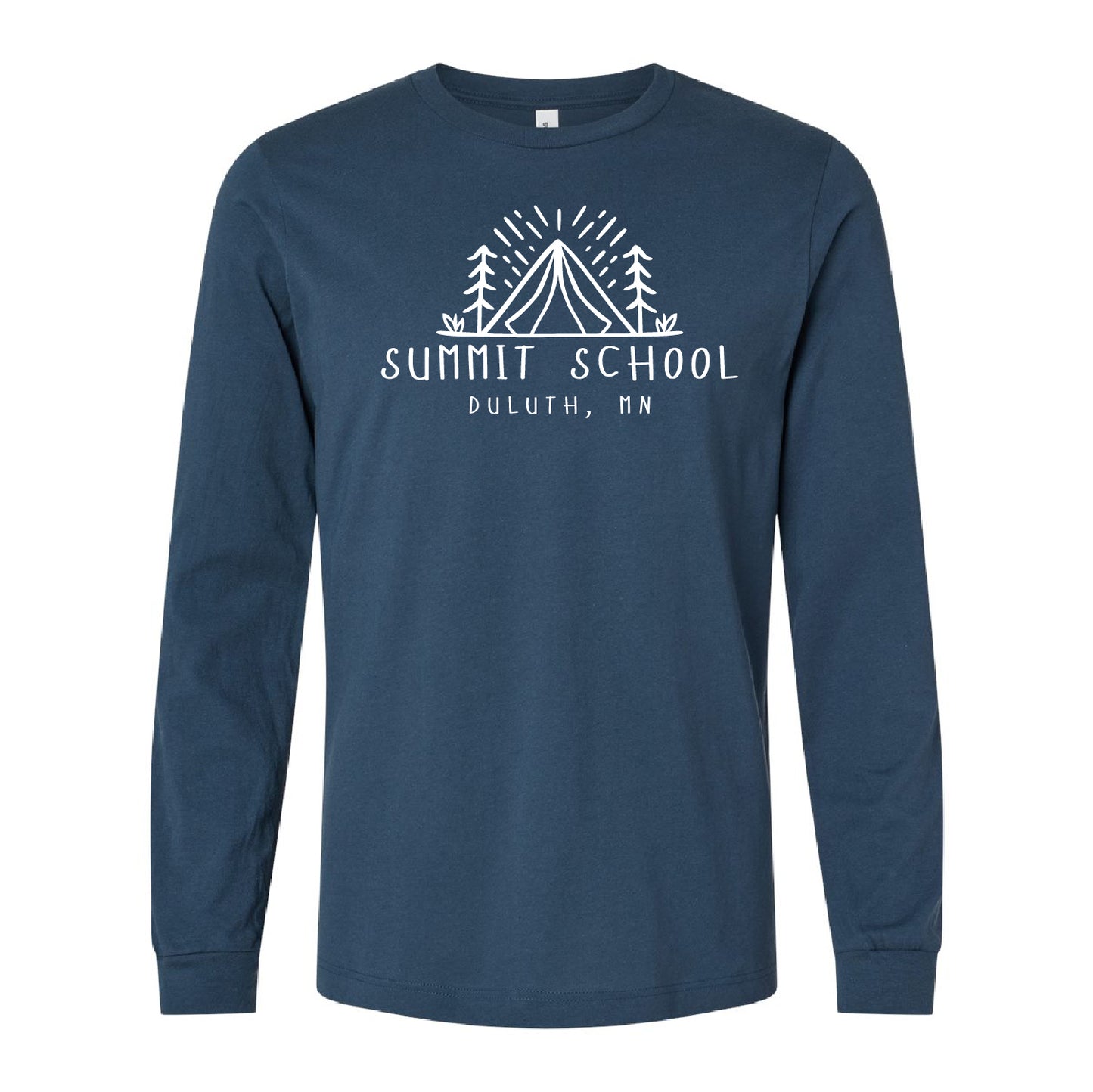 Summit School Unisex Jersey Long Sleeve Tee with White Print