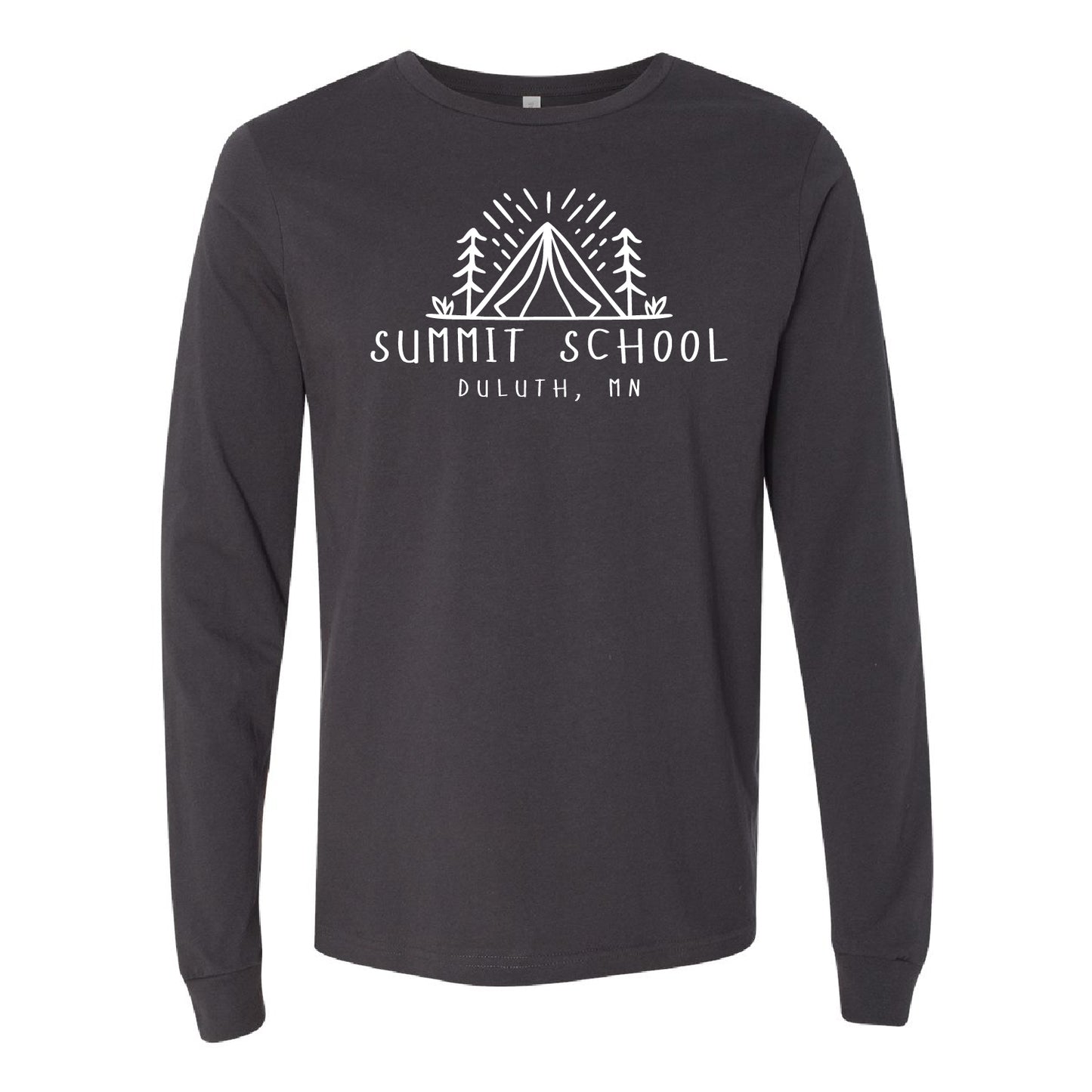 Summit School Unisex Jersey Long Sleeve Tee with White Print