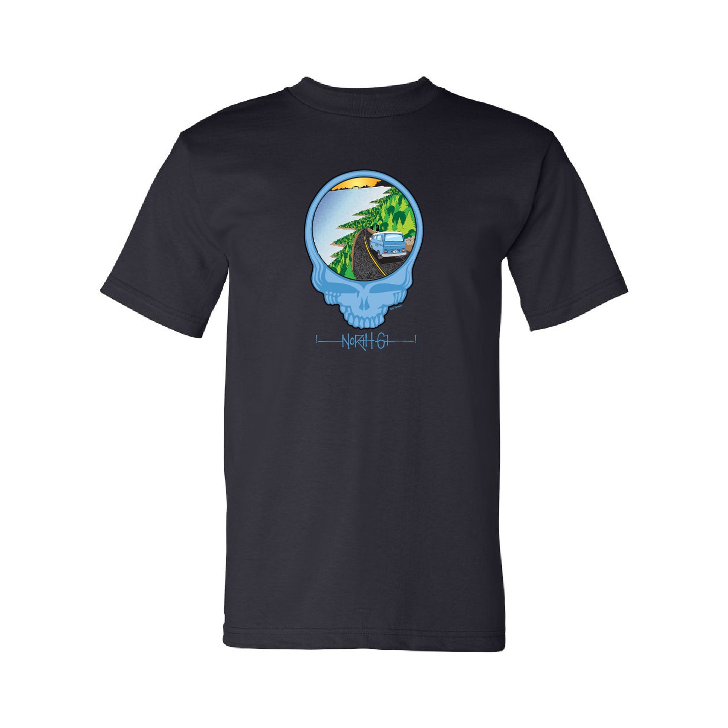 North 61 Unisex USA-Made Heavyweight T-Shirt (Skull - Full Color)