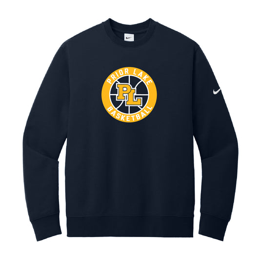 Prior Lake Basketball Nike Club Fleece Sleeve Swoosh Crew