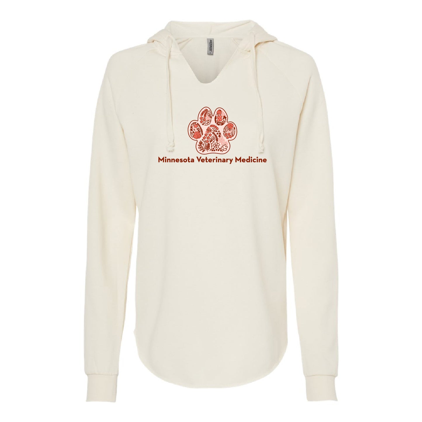 SIRVS Women's Lightweight Hooded Sweatshirt (Paw Print)