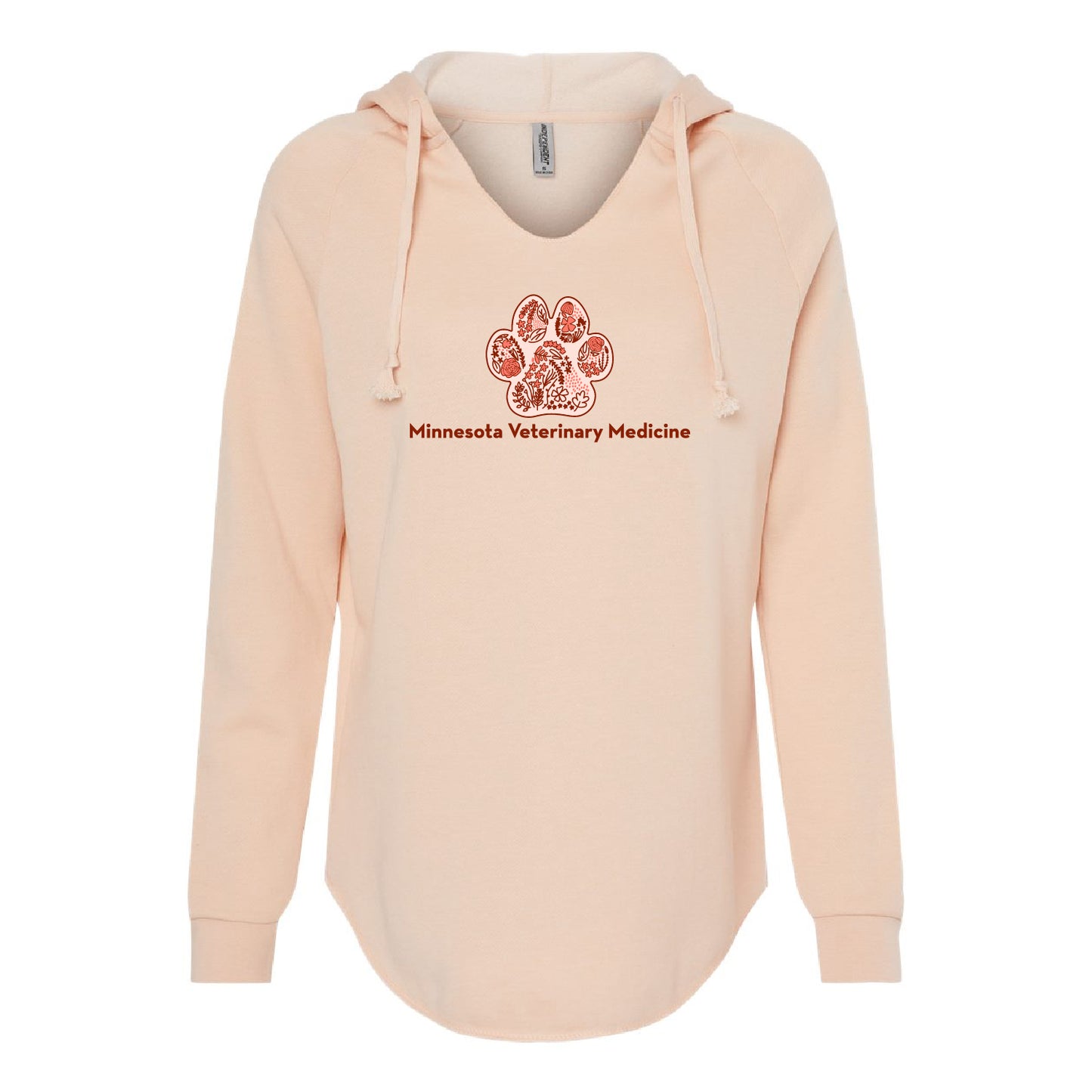 SIRVS Women's Lightweight Hooded Sweatshirt (Paw Print)