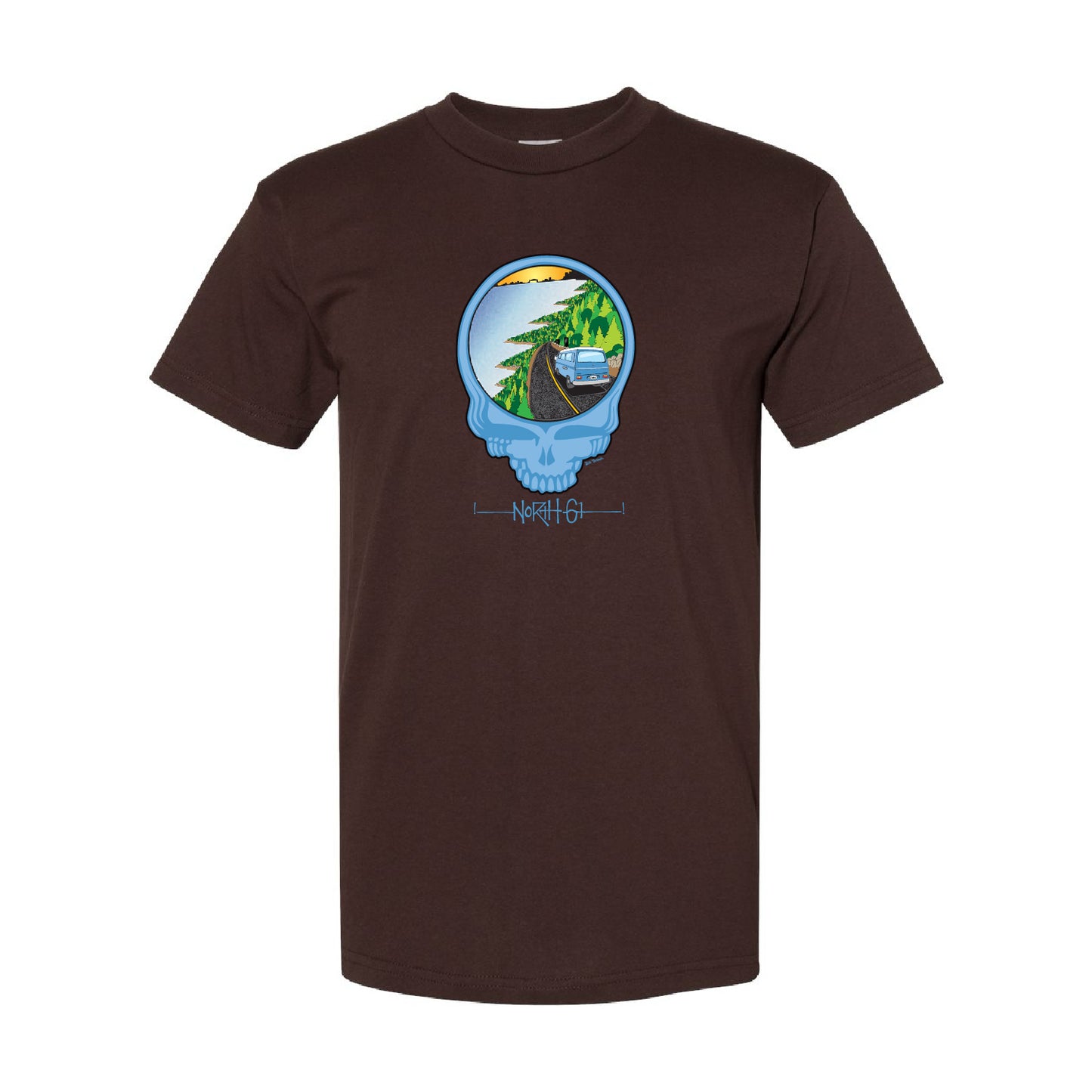 North 61 Unisex USA-Made Heavyweight T-Shirt (Skull - Full Color)