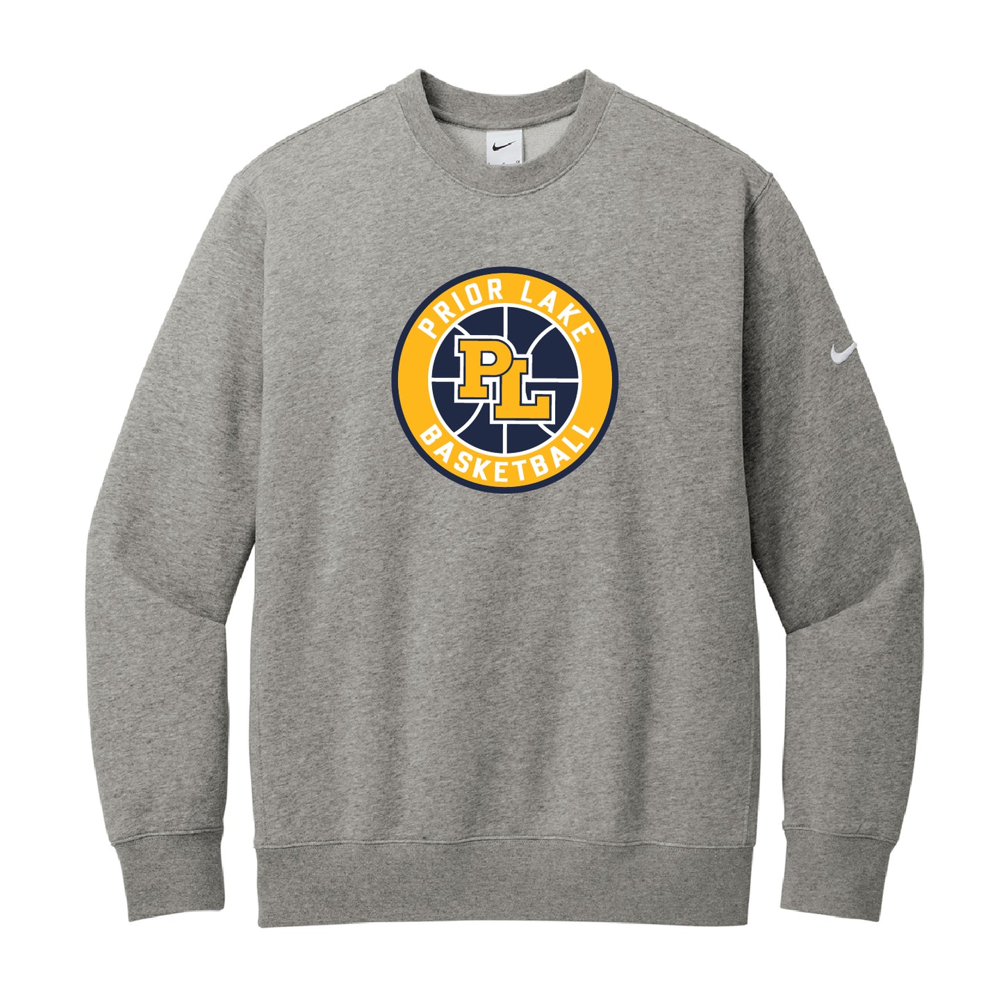 Prior Lake Basketball Nike Club Fleece Sleeve Swoosh Crew