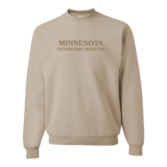 U of M Vet Med Text Crewneck Sweatshirt - Embroidered