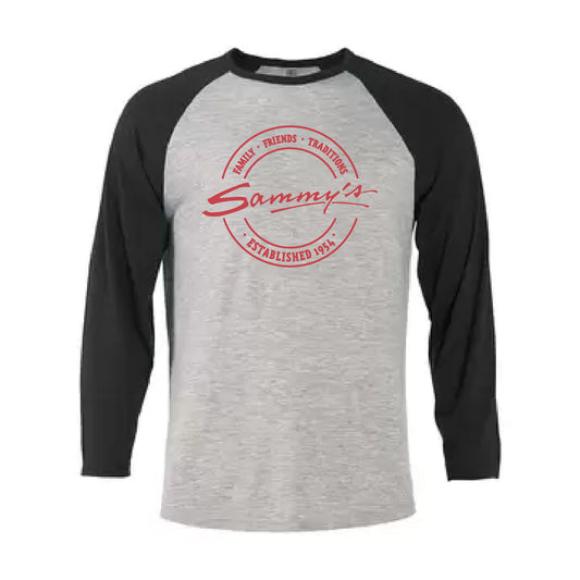 Sammy's Men's Tri-Blend 3/4 Sleeve Raglan Tee