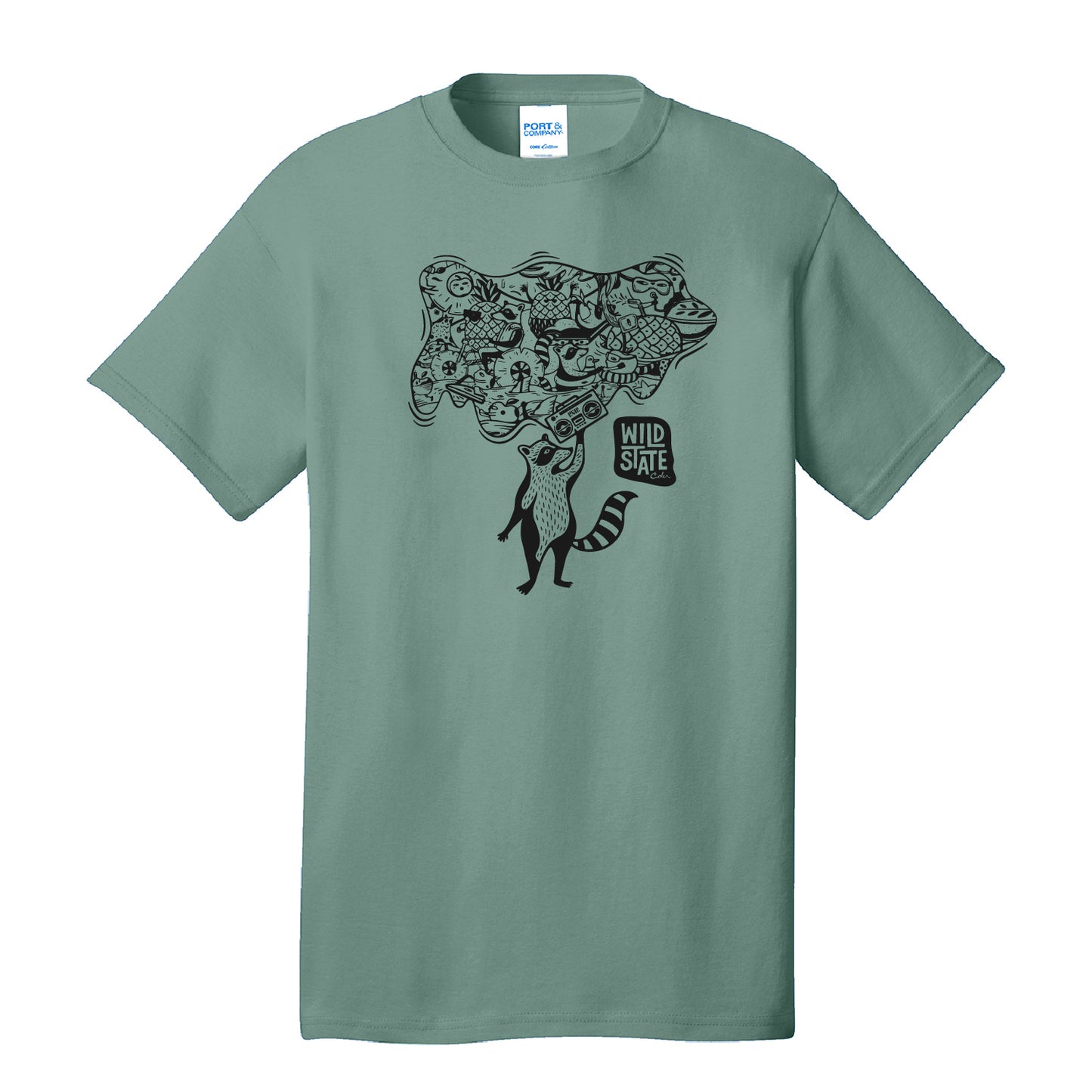 Wild State Hazy Pineapple Racoon T-shirts