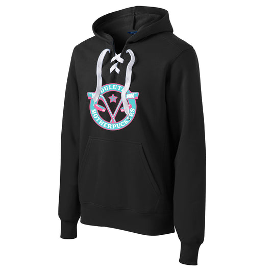 Duluth Motherpuckers Lace Up Pullover Hooded Sweatshirt