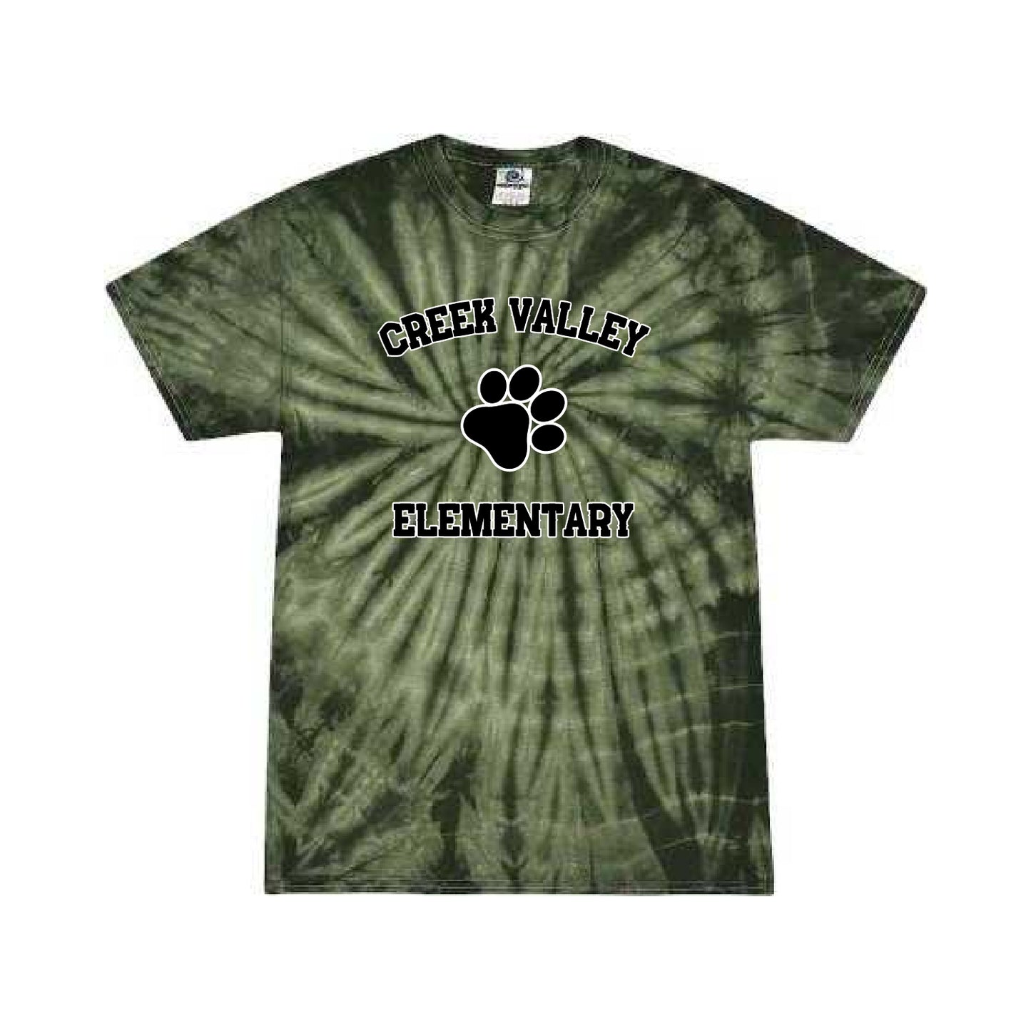 Creek Valley ElementaryYouth Multi-Color Tie-Dyed T-Shirt Classic