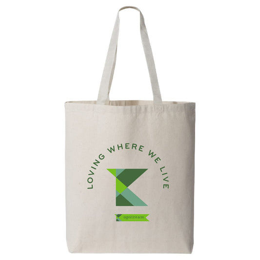 Upstream Initiative Canvas Tote with Contrast-Color Handles