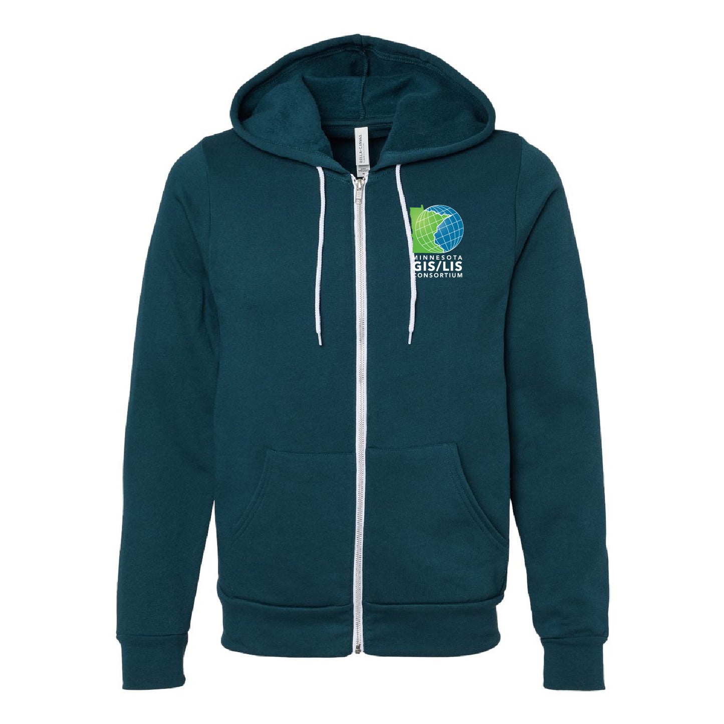 MN GIS/LIS Sponge Fleece Full-Zip Hoodie Consortium Logo