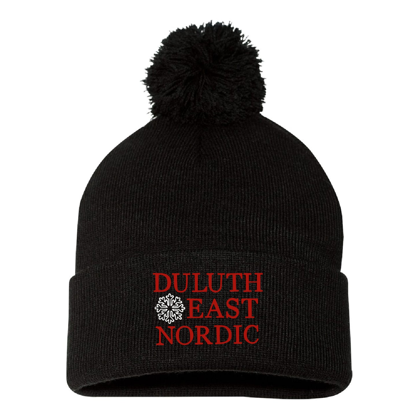 Duluth East Nordic Ski Team Pom-Pom Cuffed Beanie