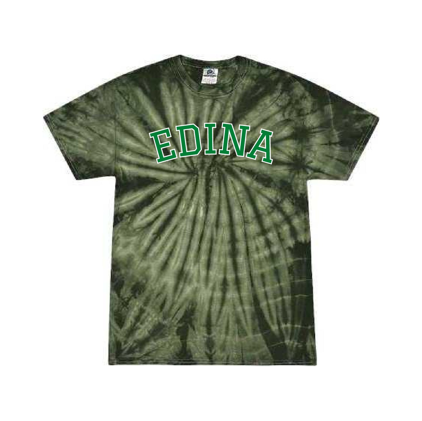 Creek Valley Elementary Youth Multi-Color Tie-Dyed T-Shirt Edina Curved